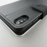 iPhone X / Xs Case Hülle - Wallet schwarz Pferd majestätisch Strand