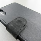 iPhone X / Xs Case Hülle - Wallet schwarz Pferd majestätisch Strand