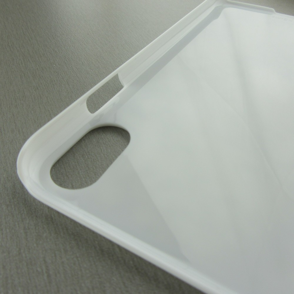 Hülle iPhone Xs Max - Kunststoff weiss Marble Black 01