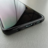 Samsung Galaxy S10 Case Hülle - Silikon schwarz Chat auf lila Hintergrund