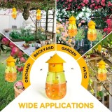 Set 2 pi&egrave;ges &agrave; gu&ecirc;pes grande capacit&eacute; r&eacute;utilisables efficaces pour jardin terrasse camping - Orange