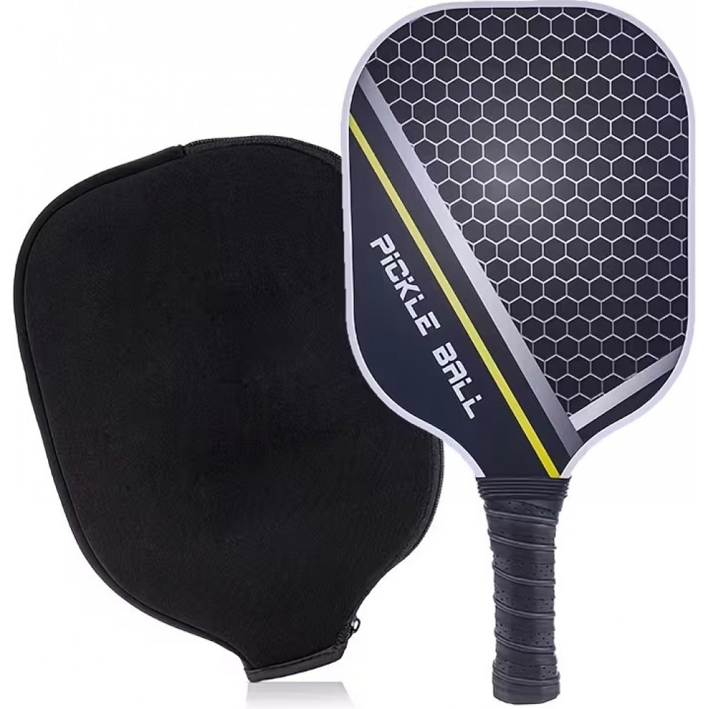 Set de raquettes de pickleball avec 4 balles l&eacute;ger r&eacute;sistant id&eacute;al d&eacute;butants &agrave; experts - Noir