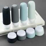Set de voyage bouteilles en silicone (8 pi&egrave;ces) &eacute;tanches pour cosm&eacute;tiques et hygi&egrave;ne avec sac transparent zipp&eacute; (tubes 90 ml)