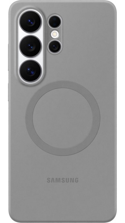Coque Samsung Galaxy S26 Ultra - Silicone Magnet Case protection l&eacute;g&egrave;re et durable - Gris