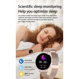 Smart Watch NX21 mit Touchscreen-LED Sport-/Fitness-/Schlafprogrammen - Mailänder Armband - Silber