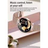 Smart Watch NX21 mit Touchscreen-LED Sport-/Fitness-/Schlafprogrammen - Mailänder Armband - Silber