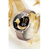 Smart Watch NX21 mit Touchscreen-LED Sport-/Fitness-/Schlafprogrammen - Mailänder Armband - Silber