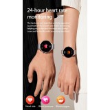 Smart Watch NX21 mit Touchscreen-LED Sport-/Fitness-/Schlafprogrammen - Mailänder Armband - Silber