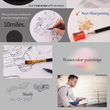 Unendlicher Metallstift ohne Tinte Innovativer langlebiger Bleistift für Zeichnungen in Schule und Büro - Schwarz