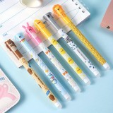 Stylos gel effa&ccedil;ables bleus avec animaux mignons et recharges pour &eacute;cole/bureau (lot de 6 pi&egrave;ces)