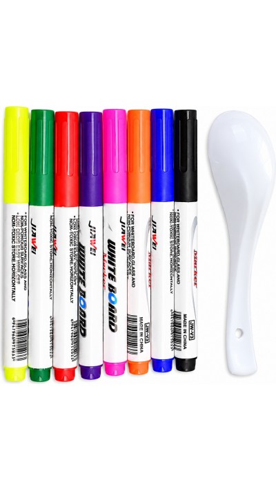 Magische Wasser Schwebestifte Whiteboard Marker abwischbar kreatives Lernspielzeug f&uuml;r Kinder (8 Farben) - Multicolore