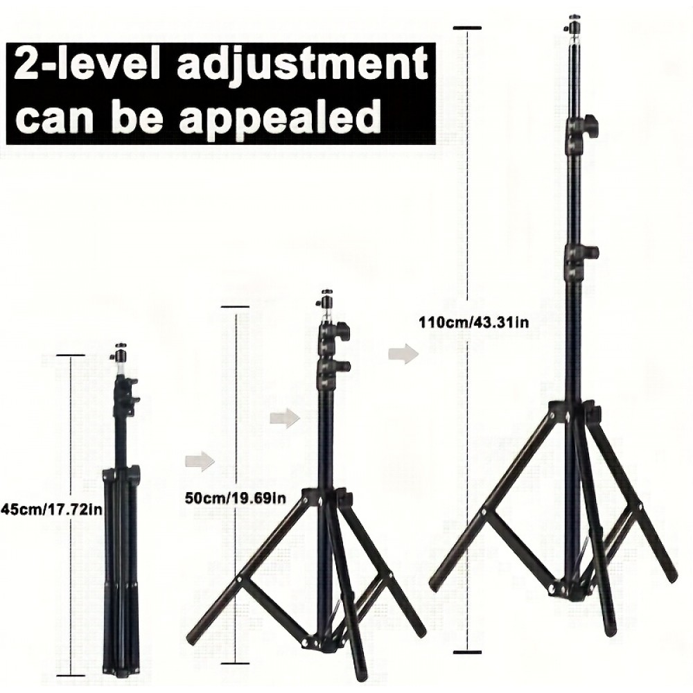 HY300 Pro Tragbarer Projektor Stativ mit h&ouml;henverstellbar bis 110cm - Schwarz