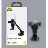 Support de voiture t&eacute;lescopique gravit&eacute; pour pare-brise Baseus (SUYL-JY01) - Noir