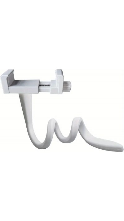 Flexible Universalhalterung für Babyphone, Telefon oder Kamera, aus Silikon, schwenkbar und an verschiedene Oberflächen anpassbar - Weiss