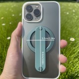 MagSafe Halterung f&uuml;r iPhone 17/16/15/14/13/12 abnehmbarer und faltbarer Ring sicherer Griff aus Zinklegierung mit integriertem Adapter - Silber