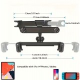 Tablet-/Handyhalterung für die Kopfstütze im Auto, kompatibel mit verschiedenen Geräten von 11,94 bis 32,77 cm - Schwarz