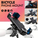 Support t&eacute;l&eacute;phone v&eacute;lo avec fixation anti-choc pour guidon scooter / moto / trotinette - Noir