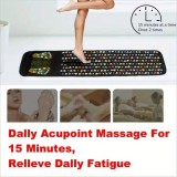 Faltbare Fußmassage-Matte für Akupunktur Reflexologie Durchblutung (120 x 35 cm) - Schwarz