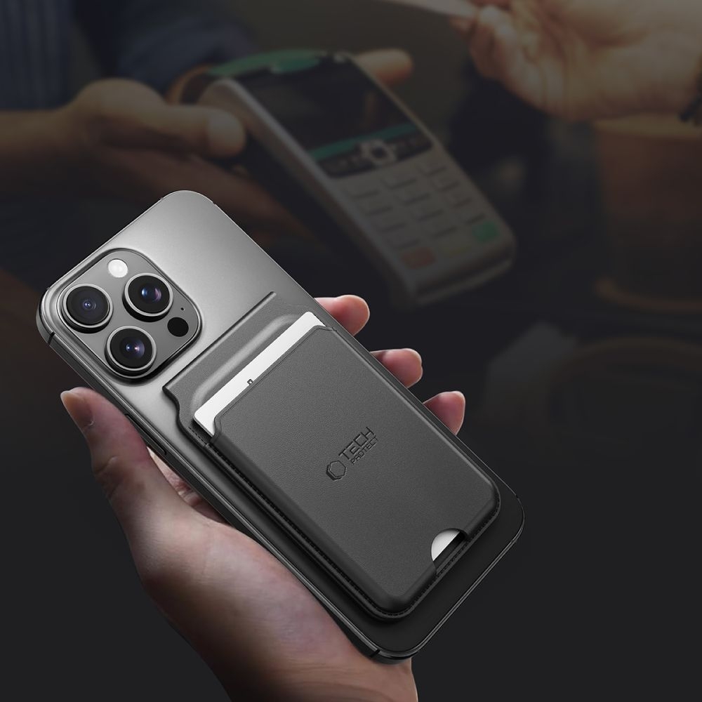 Tech-Protect MagWallet Universeller MagSafe Ständer Schutz - Schwarz