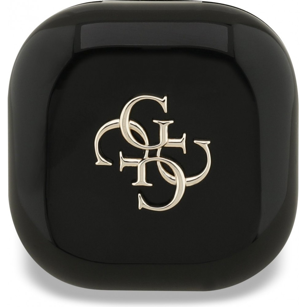 TWS Guess 4G Bluetooth Kopfhörer mit Metall-Logo Schnellladung 16h Akkulaufzeit und Sprachassistent - Schwarz