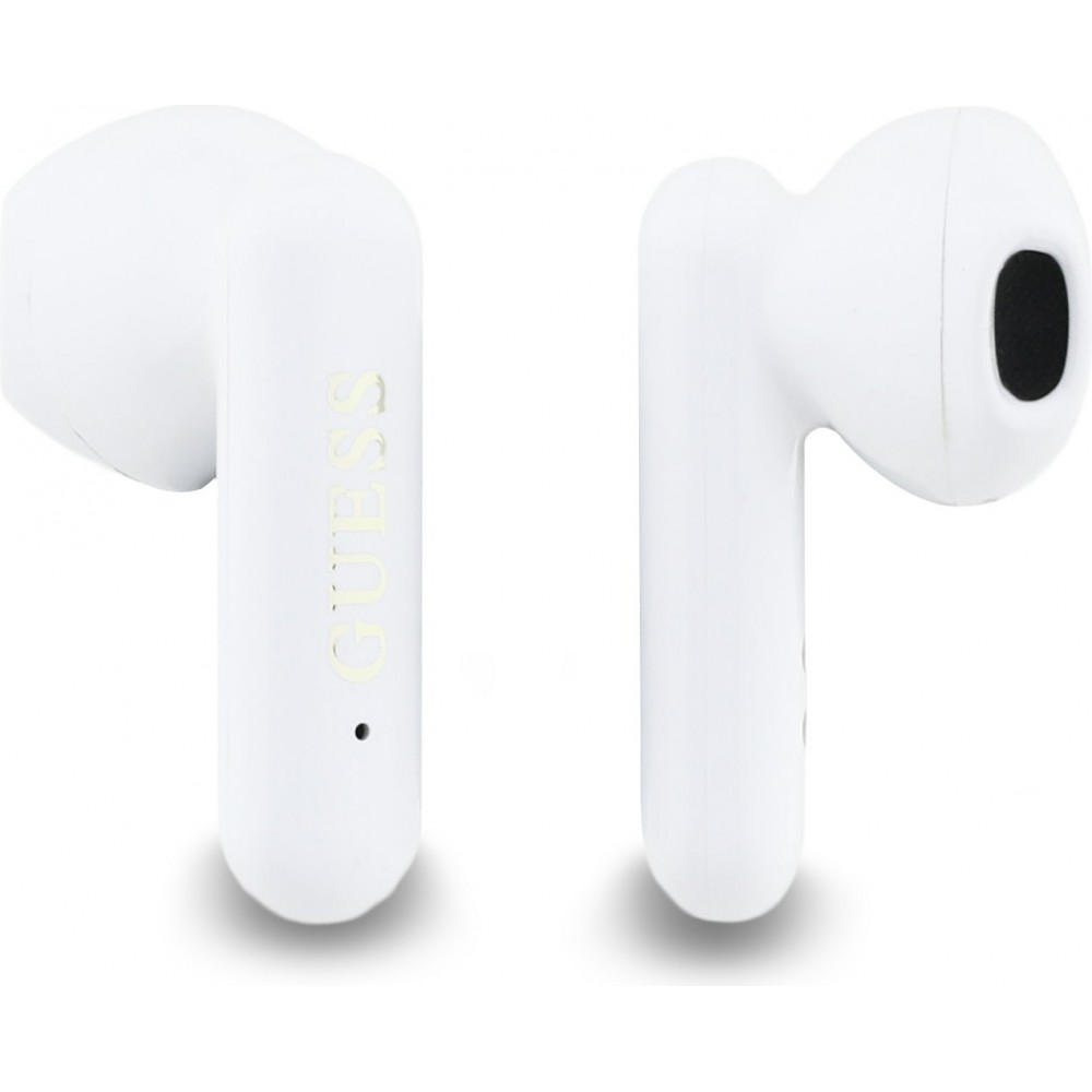 TWS Guess 4G Bluetooth Kopfhörer mit Metall-Logo Schnellladung 16h Akkulaufzeit und Sprachassistent - Rosa