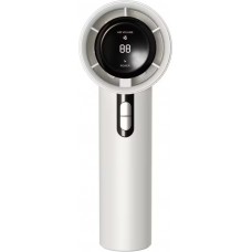 Turbo Taschenventilator mit hoher Geschwindigkeit 100 Geschwindigkeitsstufen tragbar wiederaufladbar 1800 mAh für Reisen Outdoor und Büro - Weiss