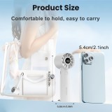 Gaiatop HF-01 Tragbarer 3-Geschwindigkeits Ventilator mit integrierter Taschenlampe (1800mAh, USB-C) - Schwarz