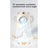 Portabler Baby-Kinder Ventilator mit flexiblem Stativ für Auto / Reisen / Kinderwagen - Rosa