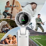 Ultraschwequiet Faltbarer Tragbarer USB Ventilator 5 Geschwindigkeiten 3600mAh Akku 10h Laufzeit - Weiss