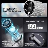 Strass-Pailletten Turbofan Tragbarer Ventilator (USB-C, 3 Geschwindigkeiten) - Silber