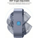 Ventilateur USB portable rotatif 360° silencieux et design à 3 vitesses - Gris