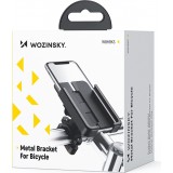 Wozinsky WBHBK3 360&deg; support t&eacute;l&eacute;phone m&eacute;tal pour v&eacute;lo et trottinette - Noir
