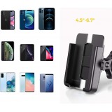 Wozinsky WBHBK3 360&deg; support t&eacute;l&eacute;phone m&eacute;tal pour v&eacute;lo et trottinette - Noir