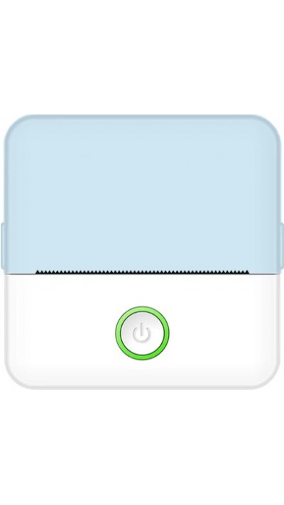 X6 Mini imprimante portable thermique Bluetooth sans encre avec papier et autocollants - Bleu