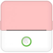 X6 Mini imprimante portable thermique Bluetooth sans encre avec papier et autocollants - Rose