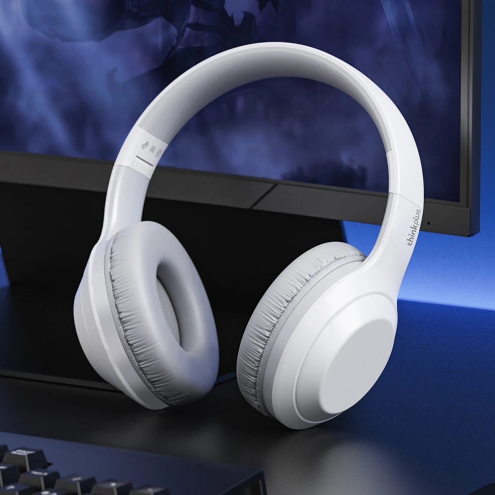 Kopfhörer Lenovo thinkplus TH10 over-ear wireless Bluetooth 5.0 Dualpower loudspeaker - Weiss